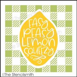 6738 -  Easy Peasy Lemon Squeezy (plaid) - The Stencilsmith