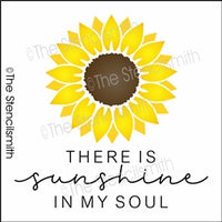 6744 - There is sunshine in my soul (sunflower) - The Stencilsmith