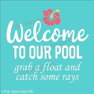 6877 - Welcome to our Pool grab a - The Stencilsmith