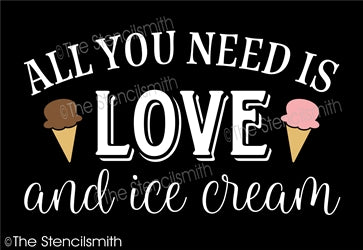 6883 - all you need is LOVE and ice cream - The Stencilsmith