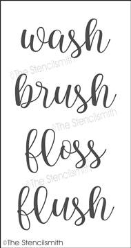 6908 - wash brush floss flush - The Stencilsmith