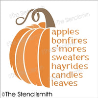 6976 - pumpkin fall words - The Stencilsmith