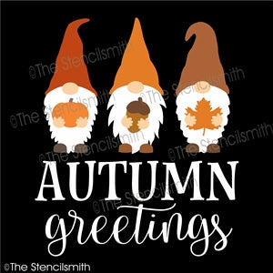 7029 -  Autumn Greetings (gnomes) - The Stencilsmith